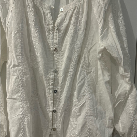 J. Jill Small White Button Up Blouse - Picture 2 of 5